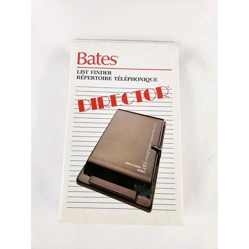 NEW Vintage Metal Bates Secretary Telephone Address Directory Desk Rolodex Book